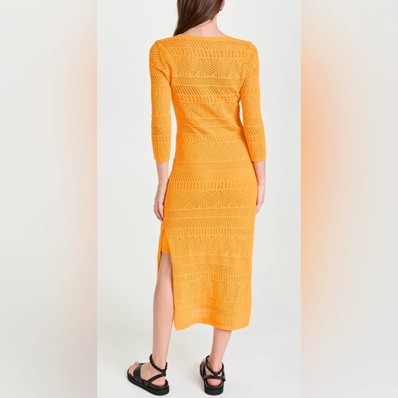 rag & bone Renee Pointelle Cotton Blend Midi Dress - Picture 2 of 9